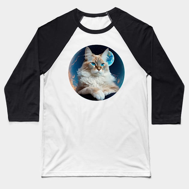 Adorable and Stylish: Our Collection of Cute Cat Shirts for Ladies Baseball T-Shirt by laverdeden